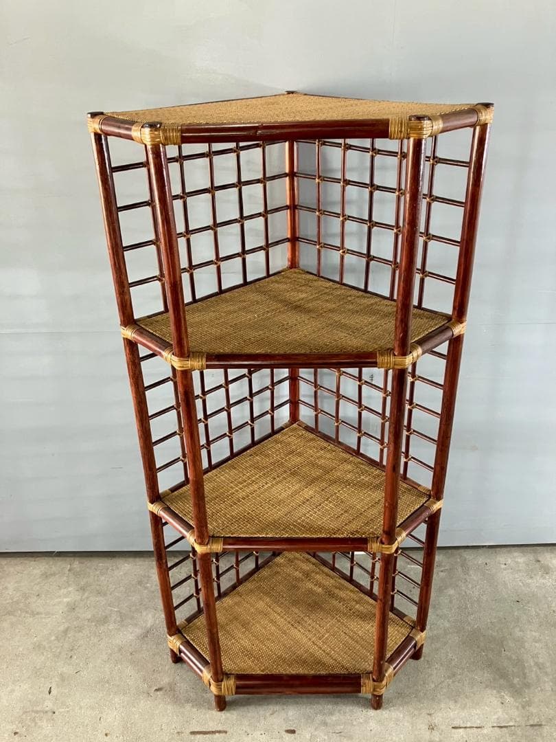 藤家具 ラタン コーナーラック チェスト ラック シェルフ 飾棚 RW441