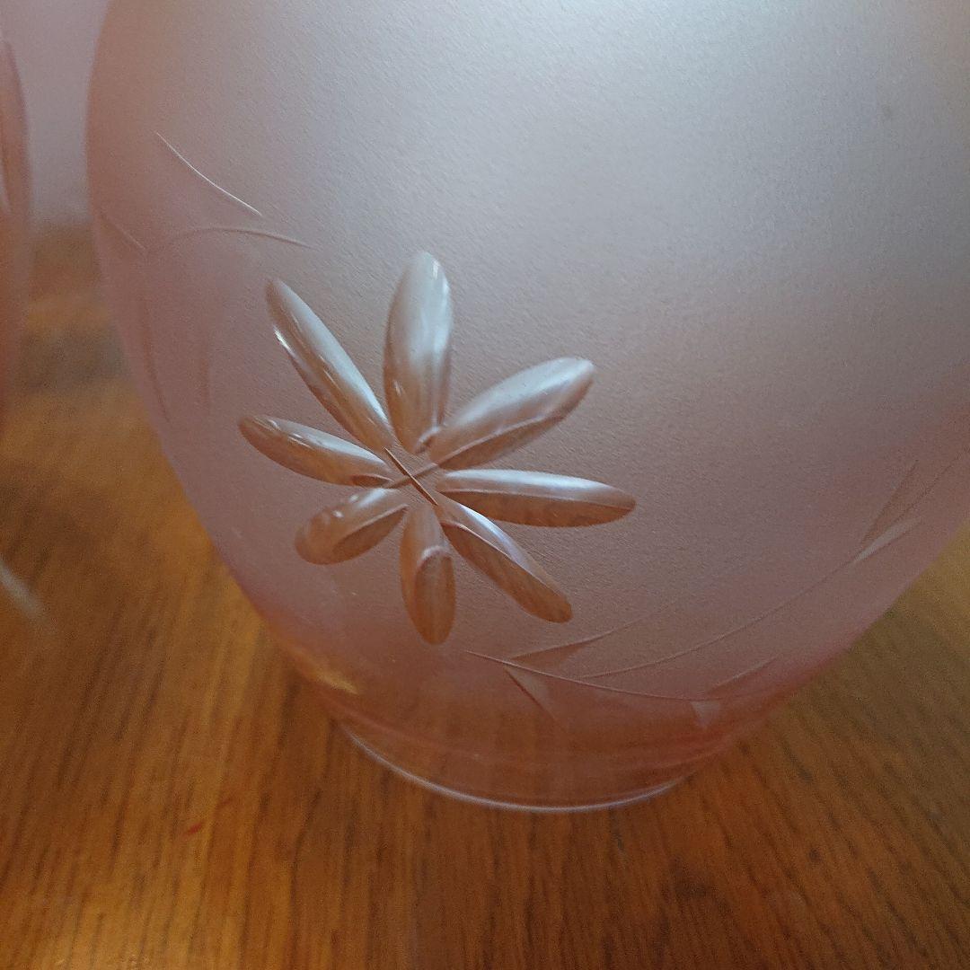 アンティーク ピンク花模様シャンデリア