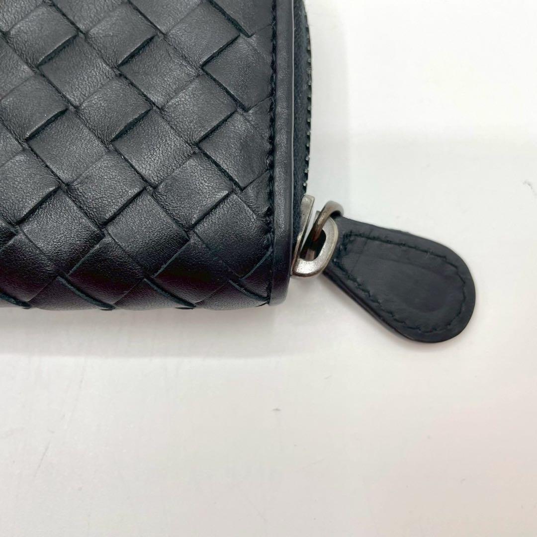 ボッテガヴェネタ　ケース　ラウンドジップ　イントレチャート　ブラック