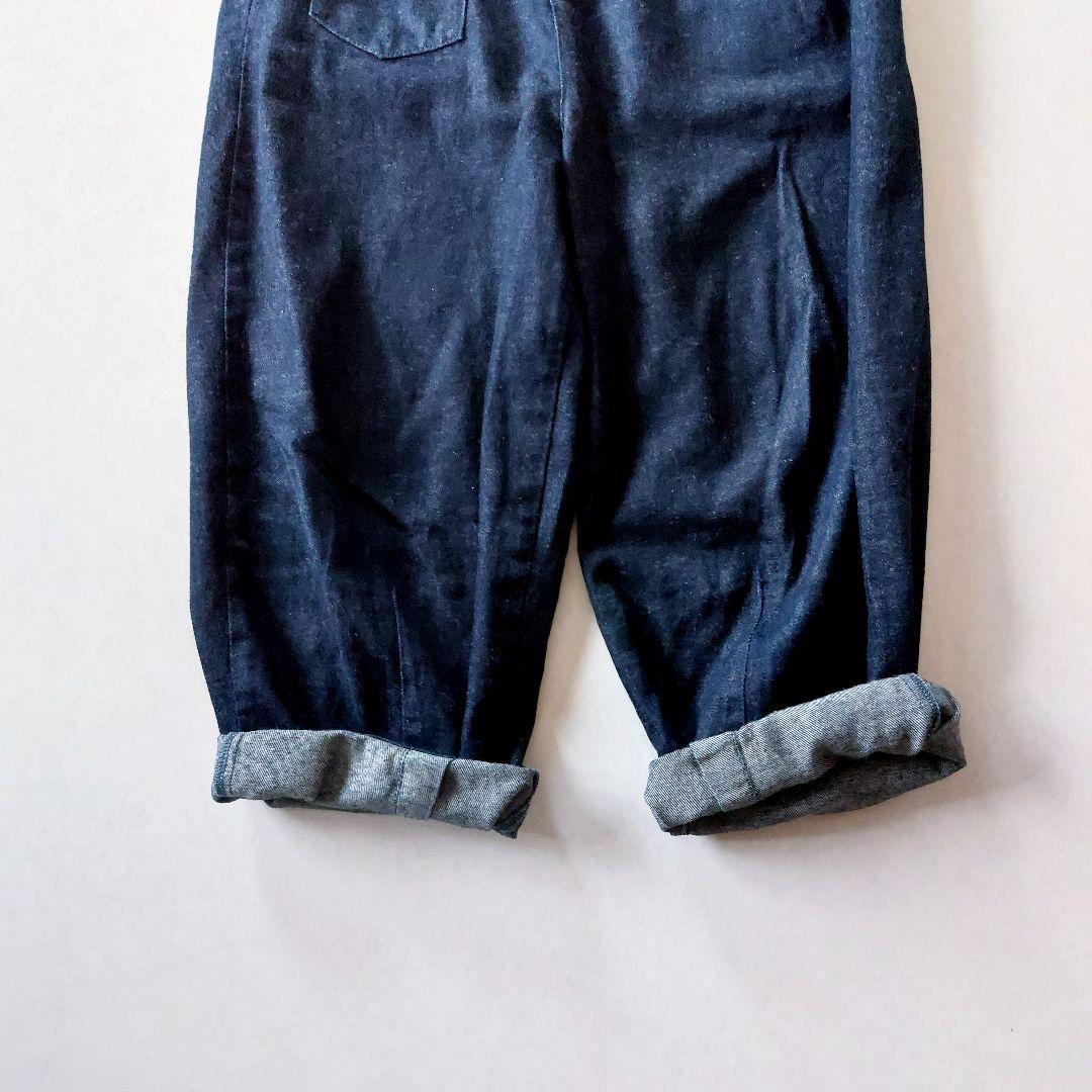 tumugu 　ツムグ　綿麻インディゴデニムワイドパンツ　サルエルパンツ