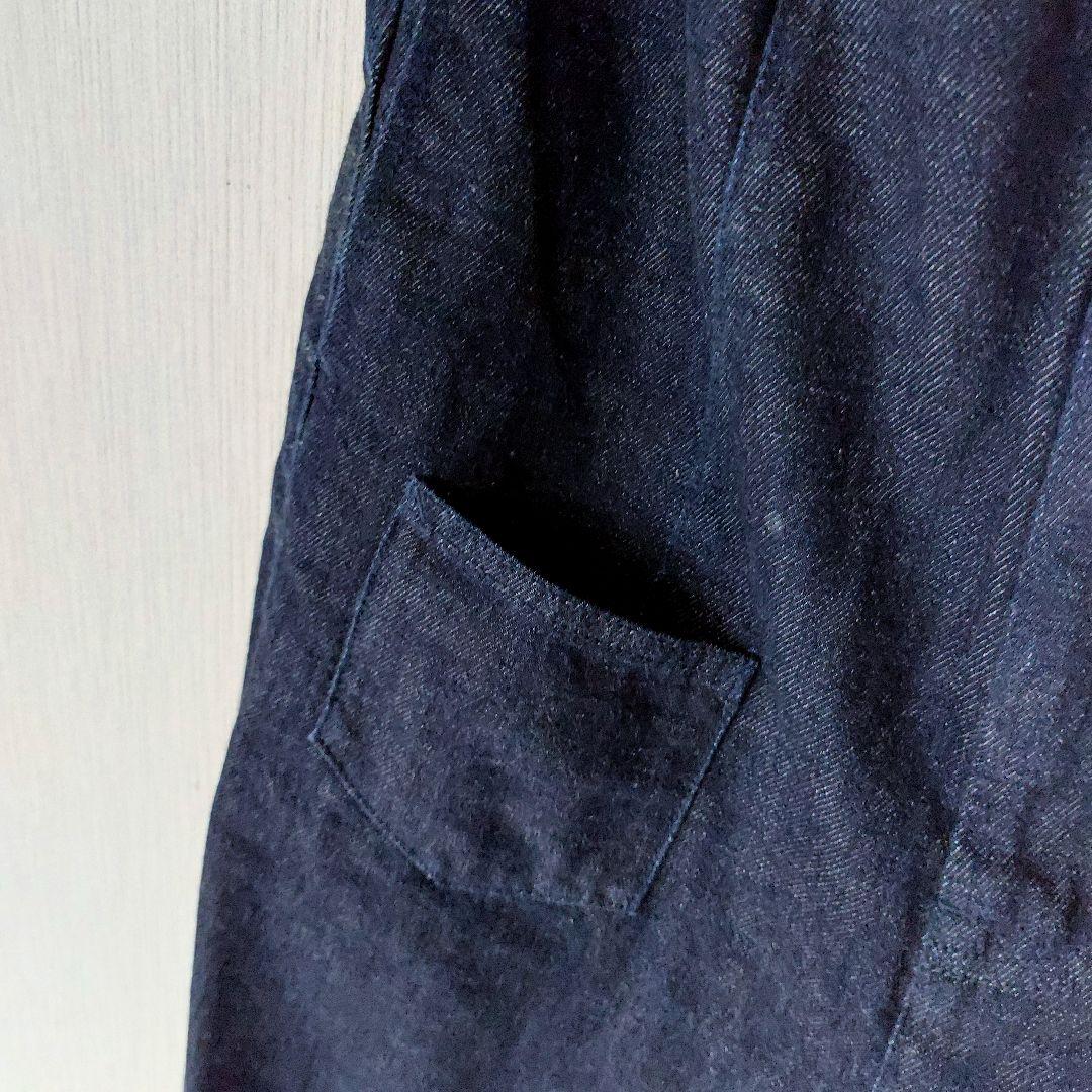 tumugu 　ツムグ　綿麻インディゴデニムワイドパンツ　サルエルパンツ