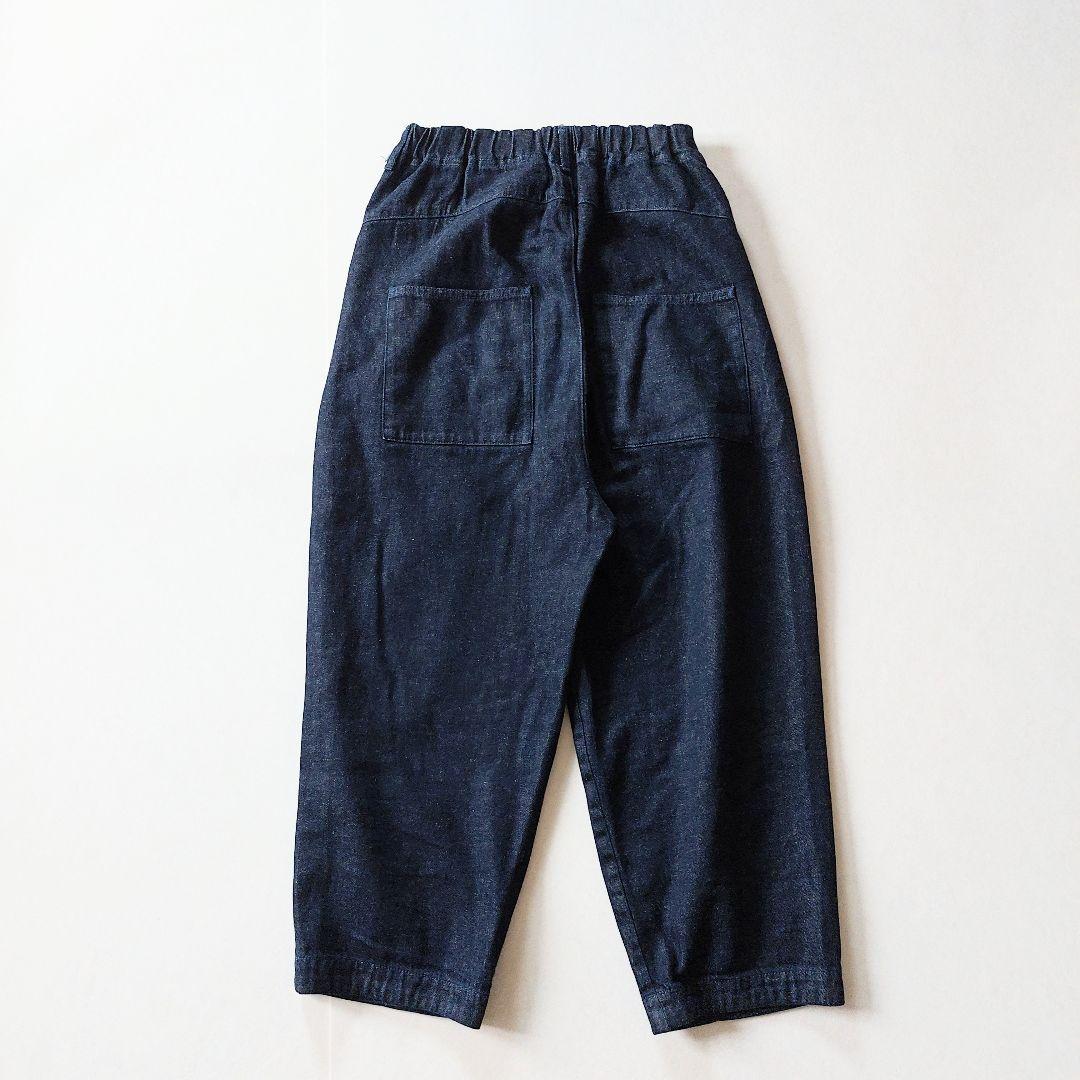 tumugu 　ツムグ　綿麻インディゴデニムワイドパンツ　サルエルパンツ