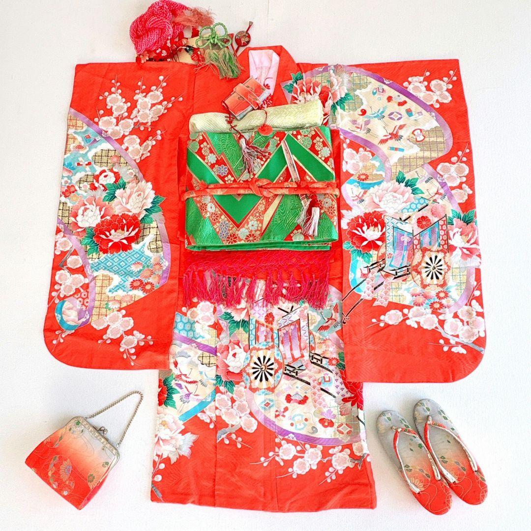 フルセット　七五三７歳女の子　着物　花御所　源氏車　51932