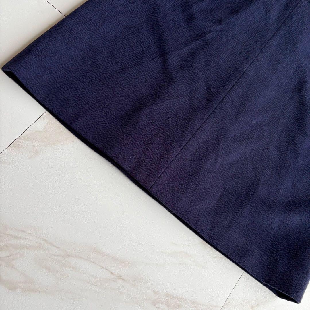 大きいサイズ13+◆美品 レリアン カシミヤ100 ロング チェスター コート