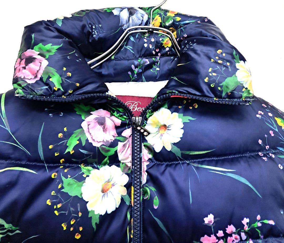 超美品　スーパービューティー　ライトダウンジャケット　エレガンス　花柄　40