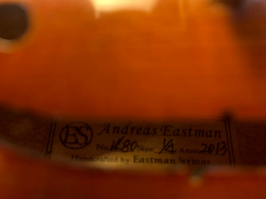 【駒&魂柱調整済】イーストマン分数バイオリンVL-80 1/4