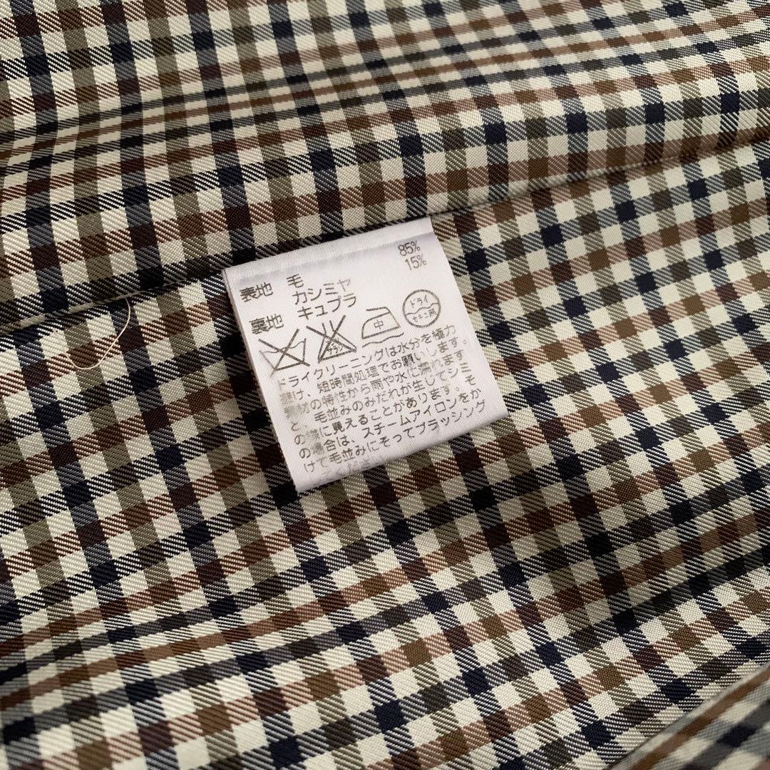 美品♡アクアスキュータム ウールカシミヤ チェスターコート ネイビー M