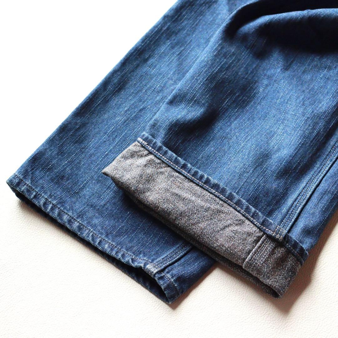 5226【美品】45R ツイードデニムの908山ペインター ワイドデニムパンツ