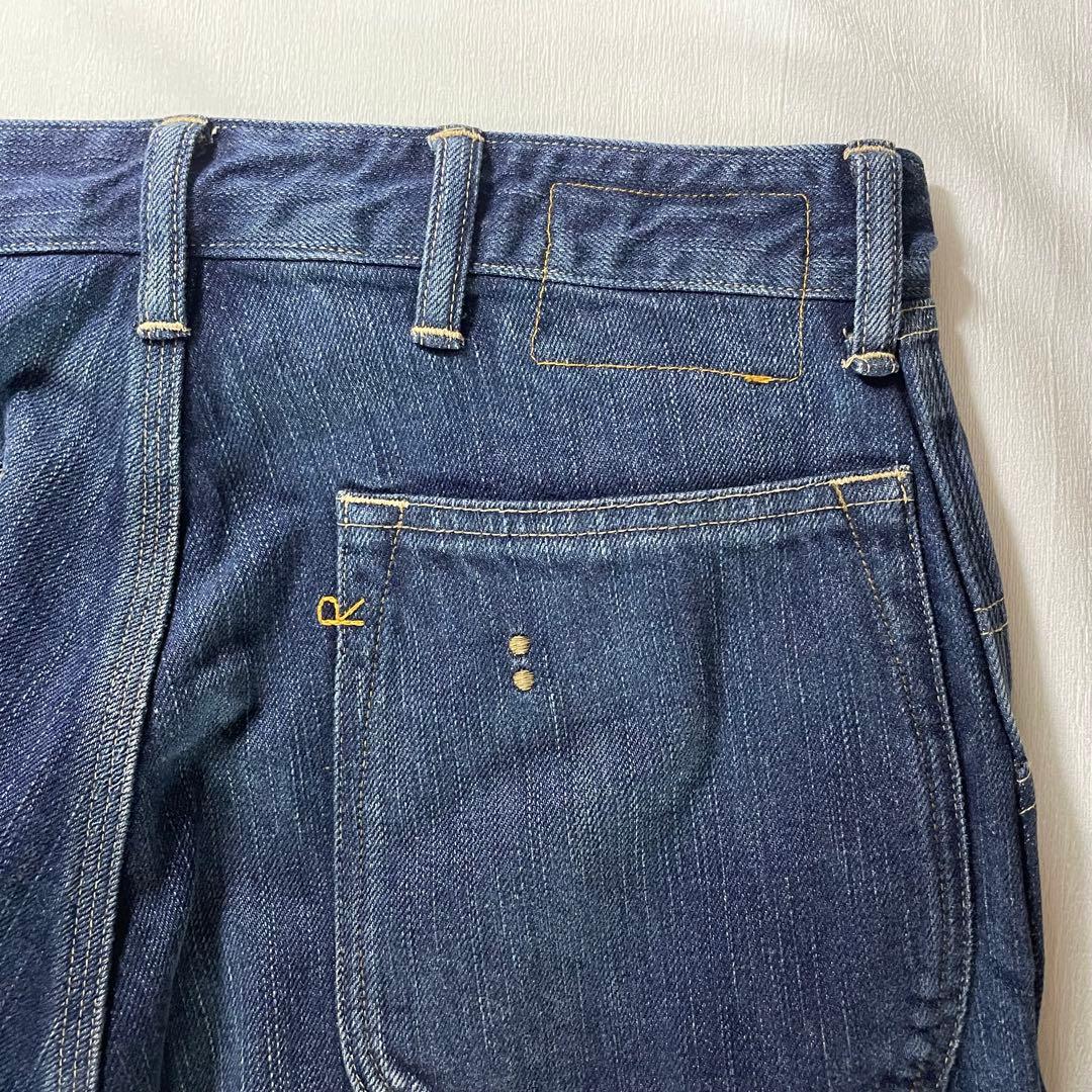 5226【美品】45R ツイードデニムの908山ペインター ワイドデニムパンツ