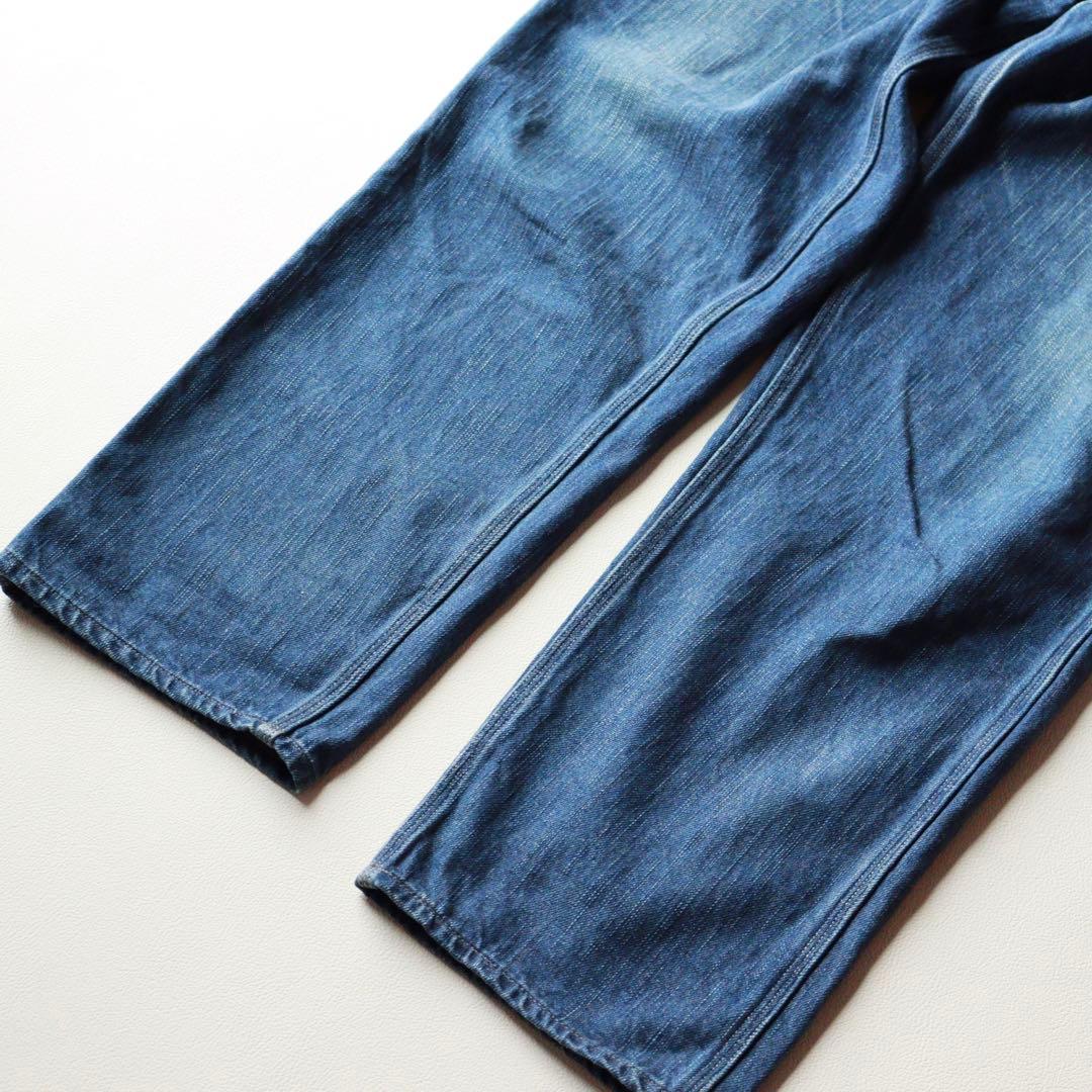 5226【美品】45R ツイードデニムの908山ペインター ワイドデニムパンツ