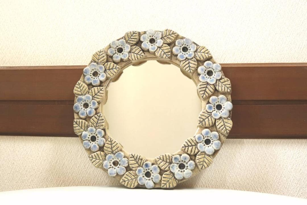 リサラーソン ミラー 陶板 北欧雑貨 検/イデー ウェグナー チーク チェア