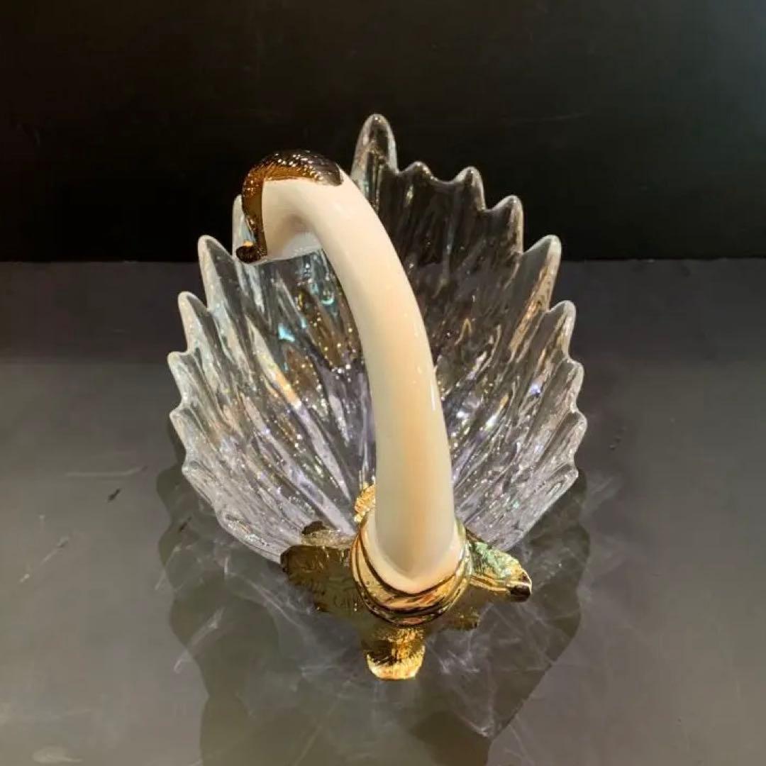 レトロ白鳥 コンポート オーナメント ID-637