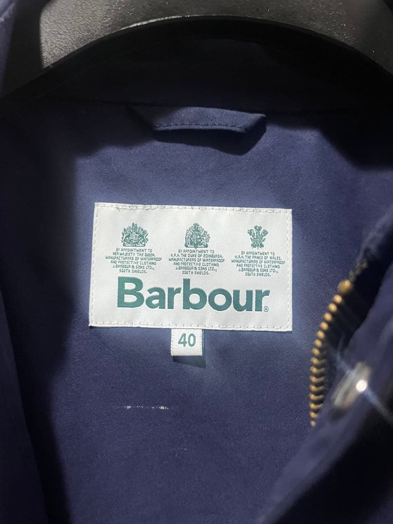 Barbour ミドル丈コート ネイビー 40