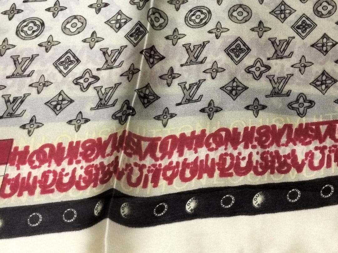 BEERBOY モングラム スカーフ ショール 大判 180-88 cm