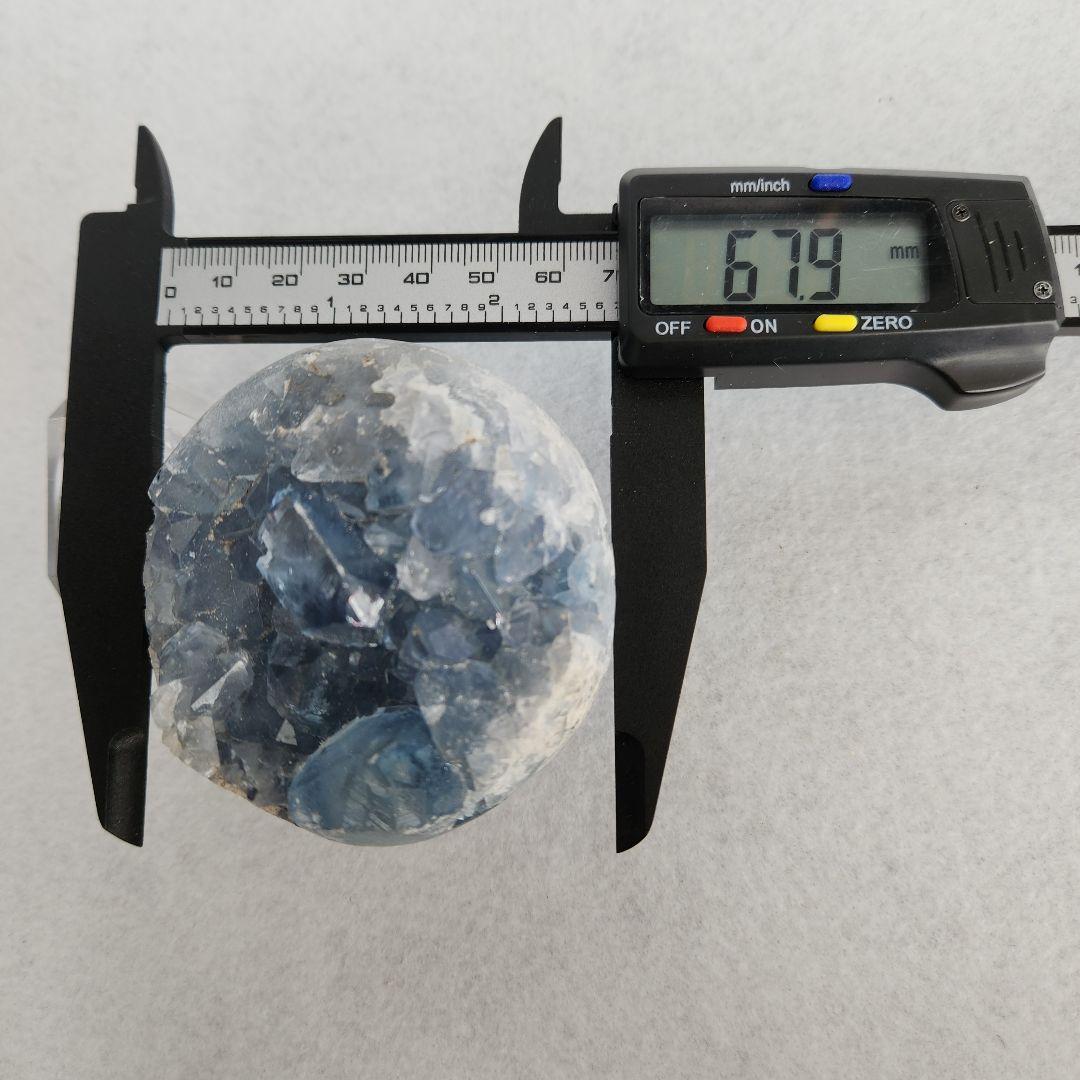 天然石 高品質 セレスタイト 卵 たまご 型 原石 549g