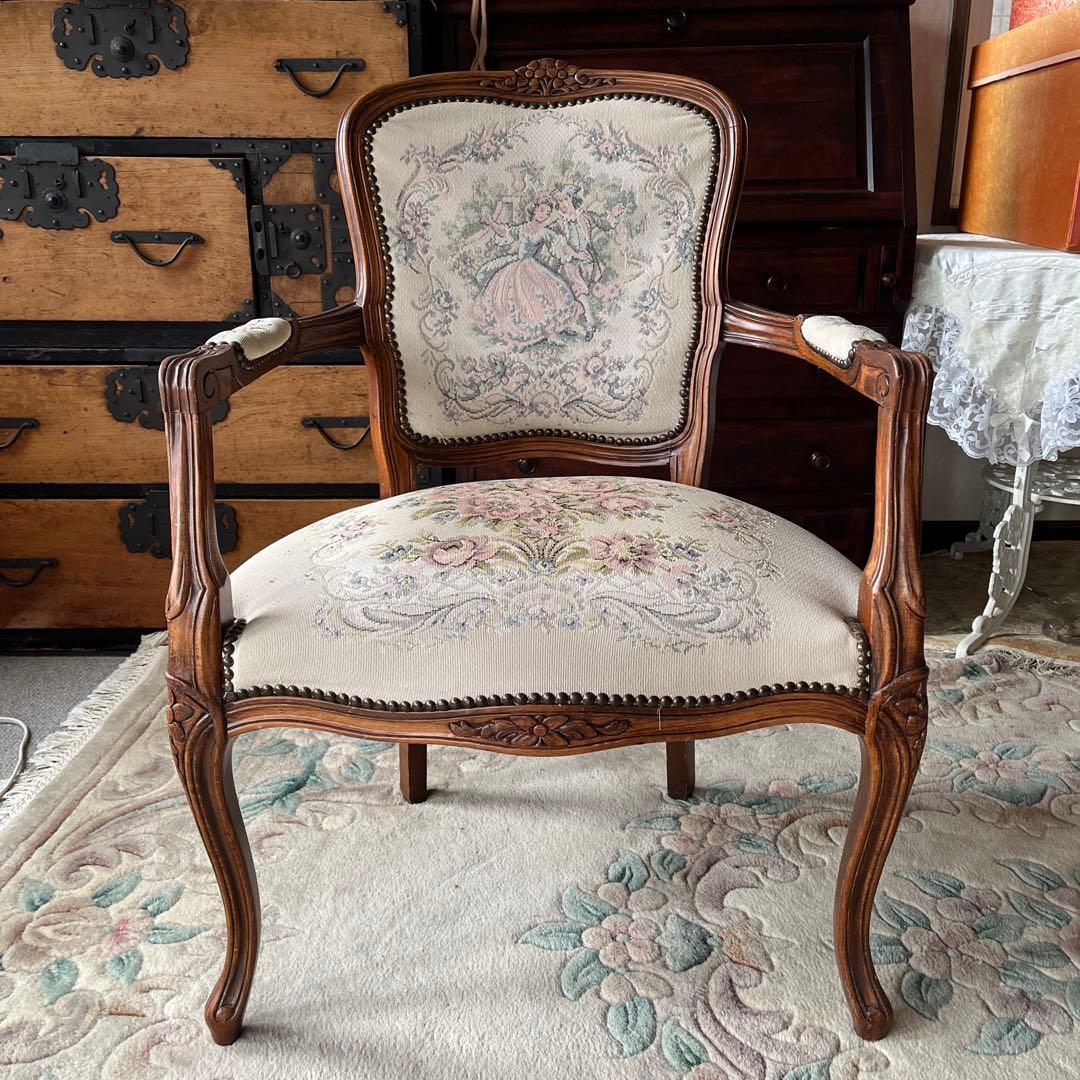 ③バラ売り不可　①〜④セット販売のみ　ロココ調 ゴブラン織り 猫脚　応接セット