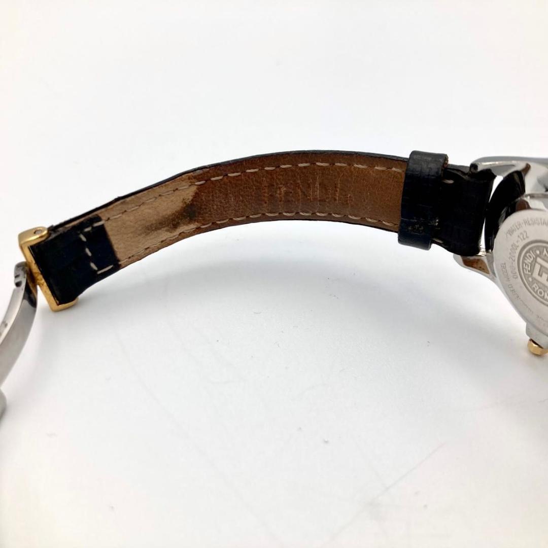 261 新品電池フェンディ 2000L 腕時計 FF ロゴ ゴールド ズッカ柄