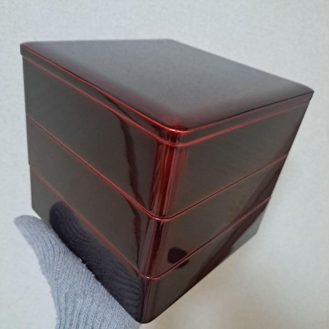 宮城県\"伝統工芸「玉虫塗」　6.5寸 3段重箱　天然木製　長期保管品