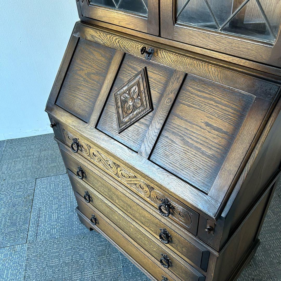 【最終値下げ】アンティーク 家具 ビューロー ブックケース 英国 016A