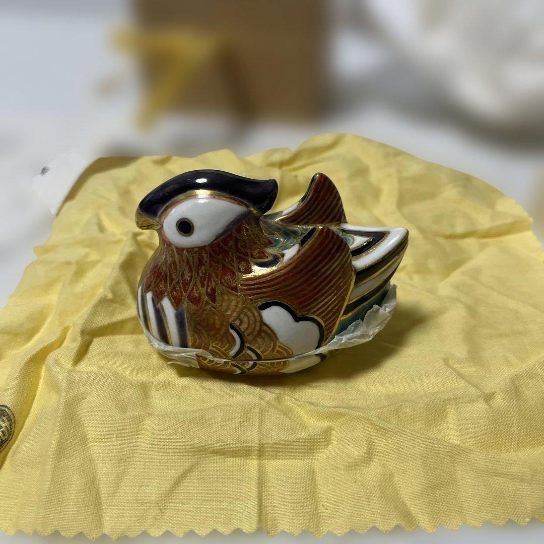 陶器の鳥の置物 木箱付き