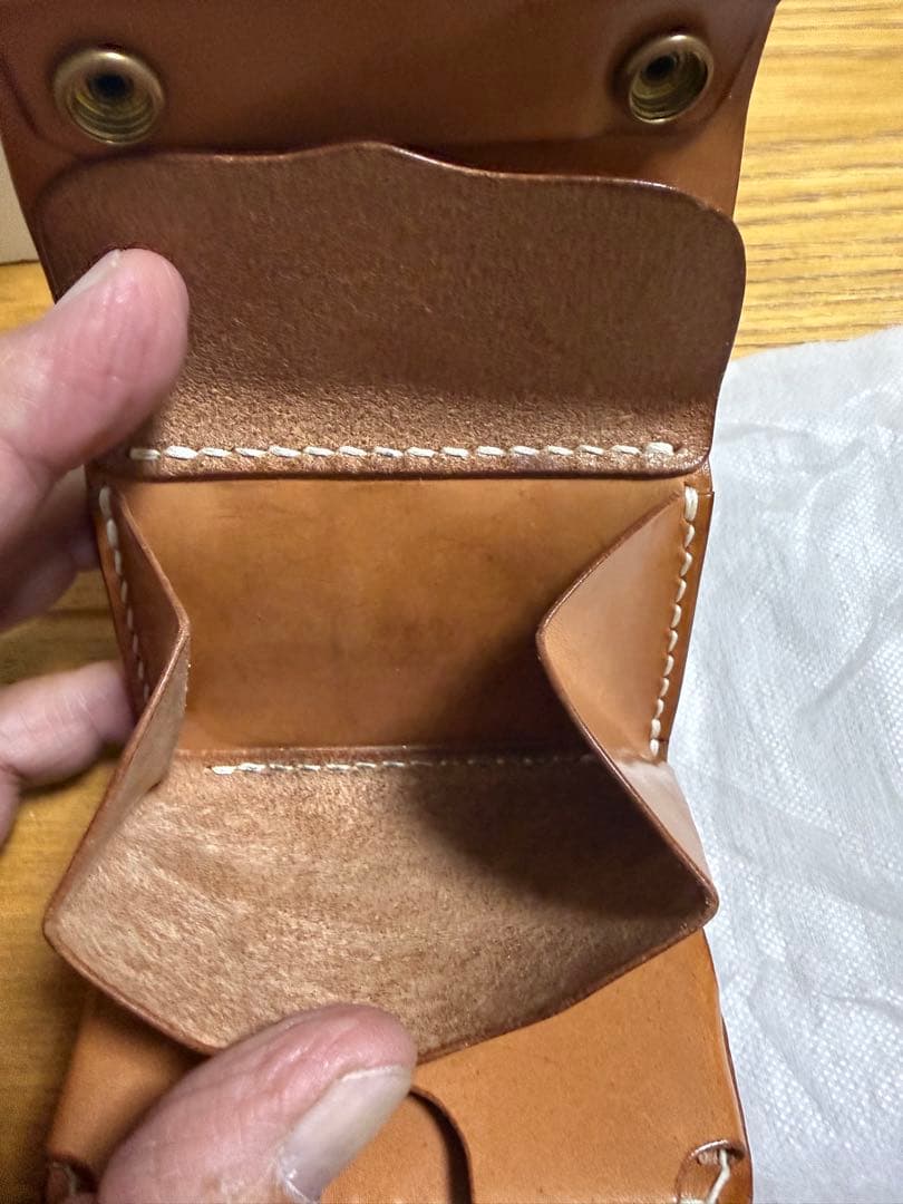 d*i様 ★天神ワークス PETITE WALLET-PW01 tan 美品