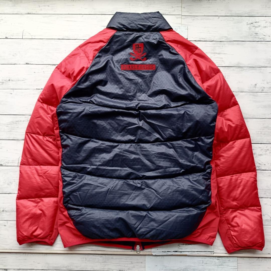 美品 7(XXL相当) パーリーゲイツ ライトダウンジャケット バイカラー 切替