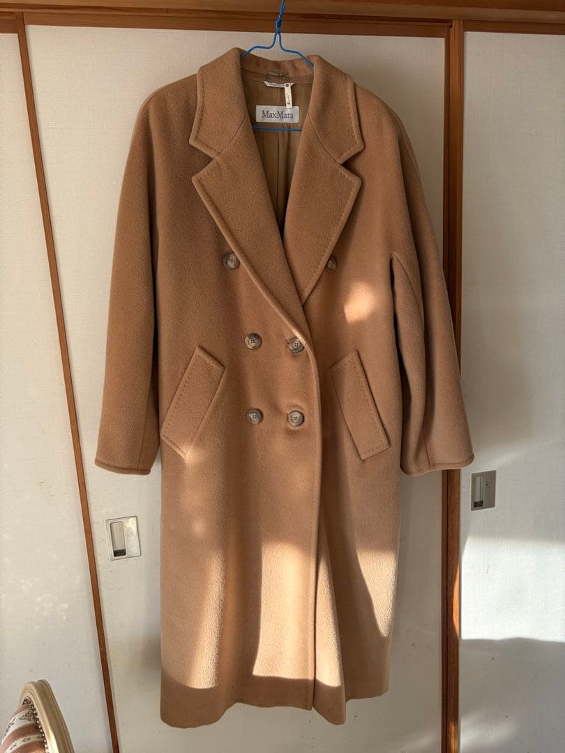 MaxMara ベージュ ダブルブレスト ロングコート