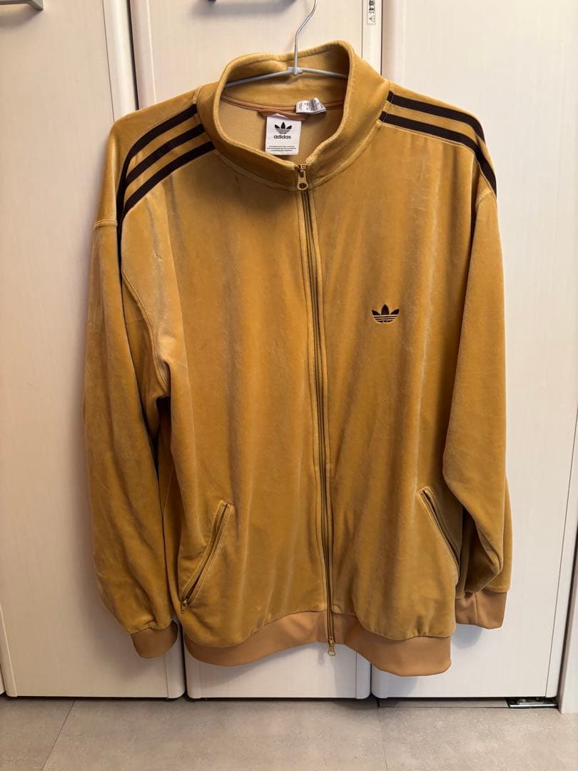 【美品 adidas ベロア 即売モデル ベッケンバウワー ベージュ 黒 茶】