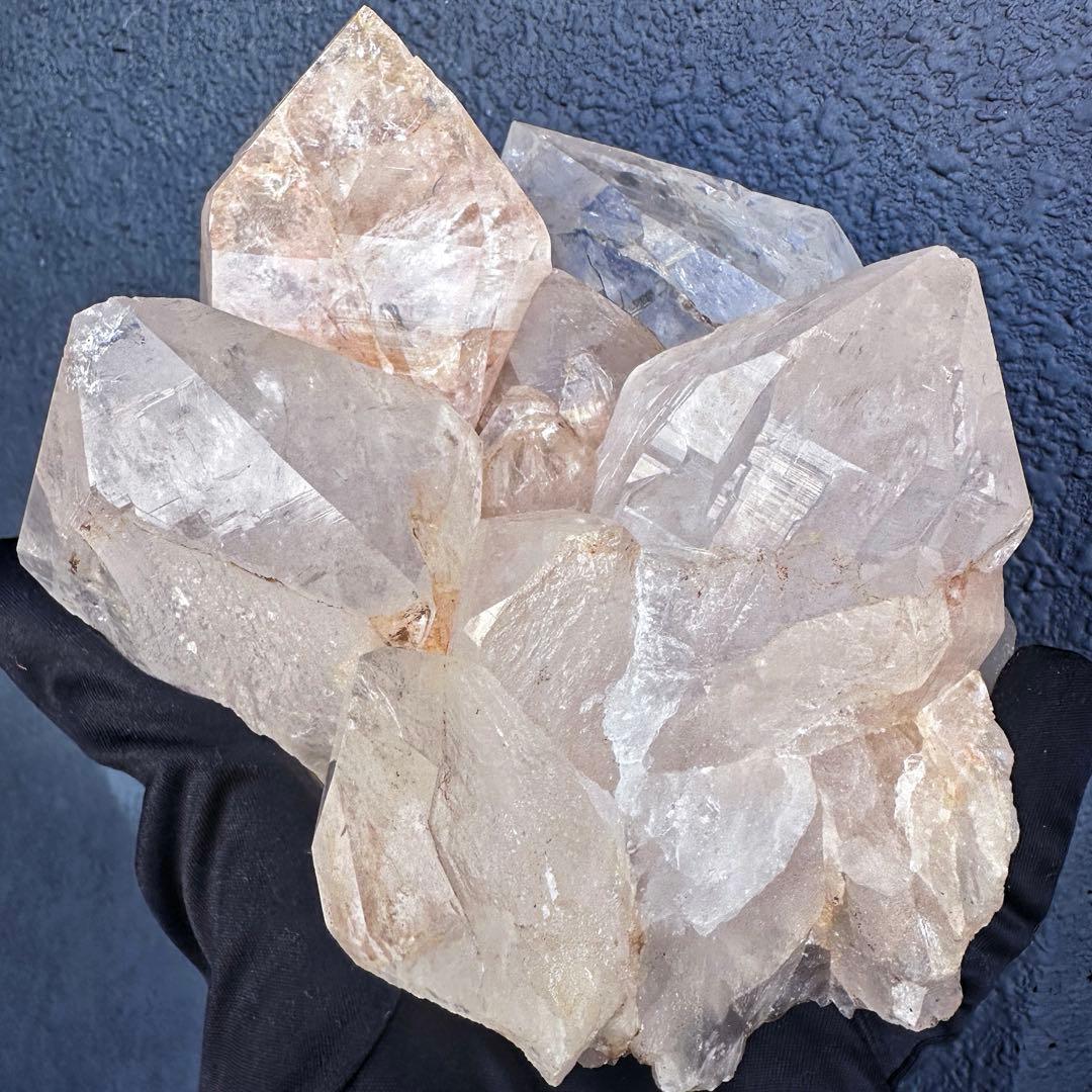 希少❗️超綺麗♡レインボー☆超強いパワー ヒマラヤ水晶 クラスター天然石A1445