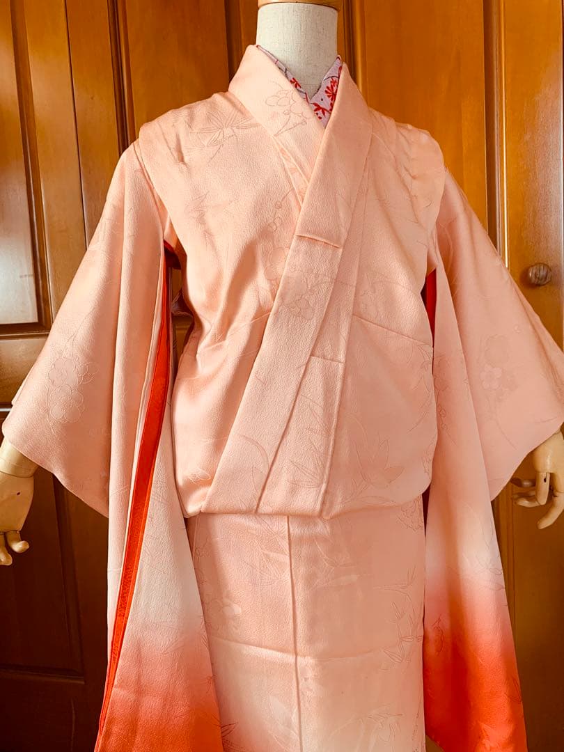 七五三　七歳の女の子のお支度　正絹手縫いのお振り袖フルセット　ハーフ成人式卒業式