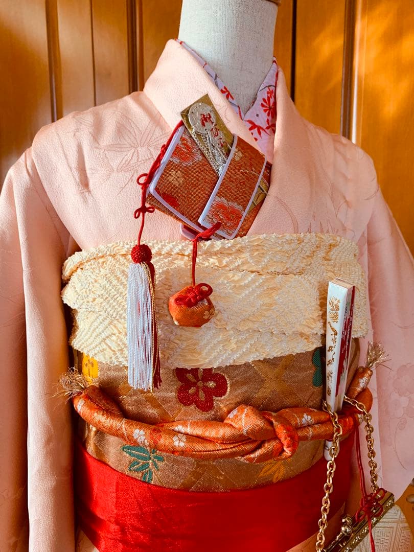 七五三　七歳の女の子のお支度　正絹手縫いのお振り袖フルセット　ハーフ成人式卒業式