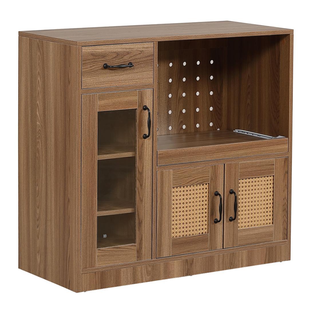 キッチンカウンター 食器棚 キャビネット レンジ台 キッチン収納 幅88cm