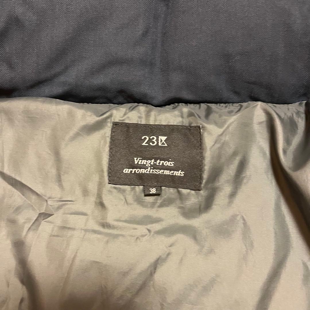 【23区】近年モデル　ダッフルダウンコート　2way ネイビー　38