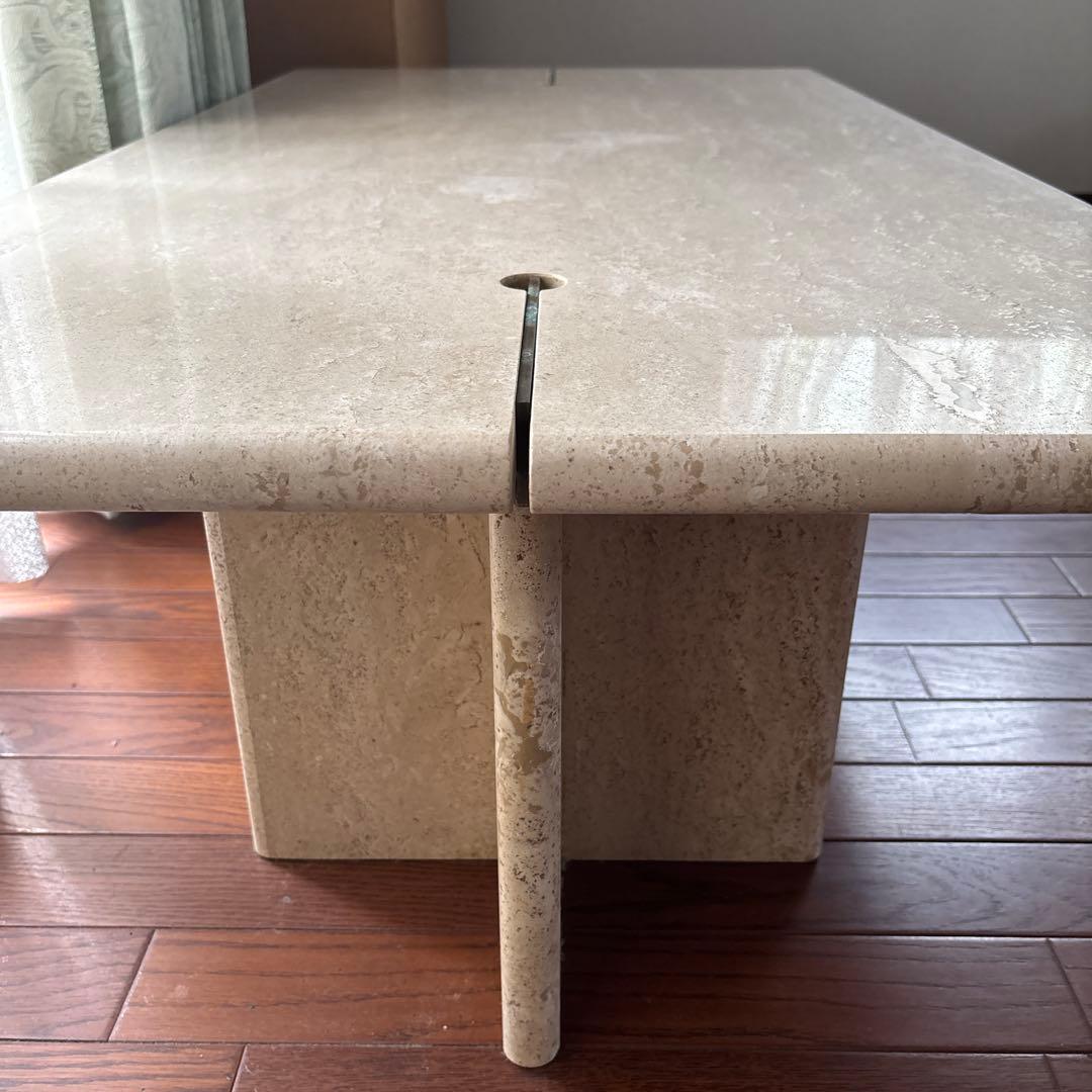 大理石クリーム色センターテーブル