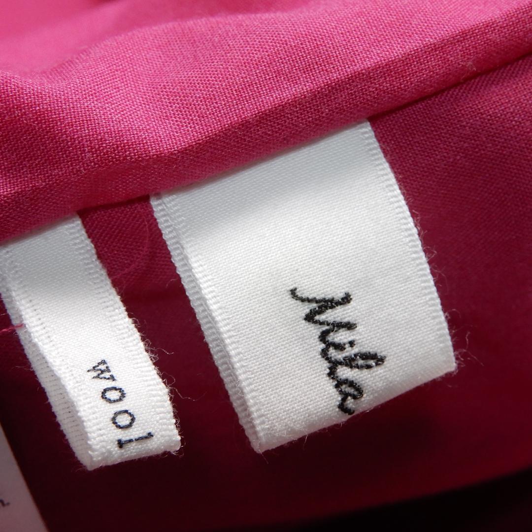 ミラオーウェン イタリア製生地使用 ノーカラー ドルマン ロング コート 0