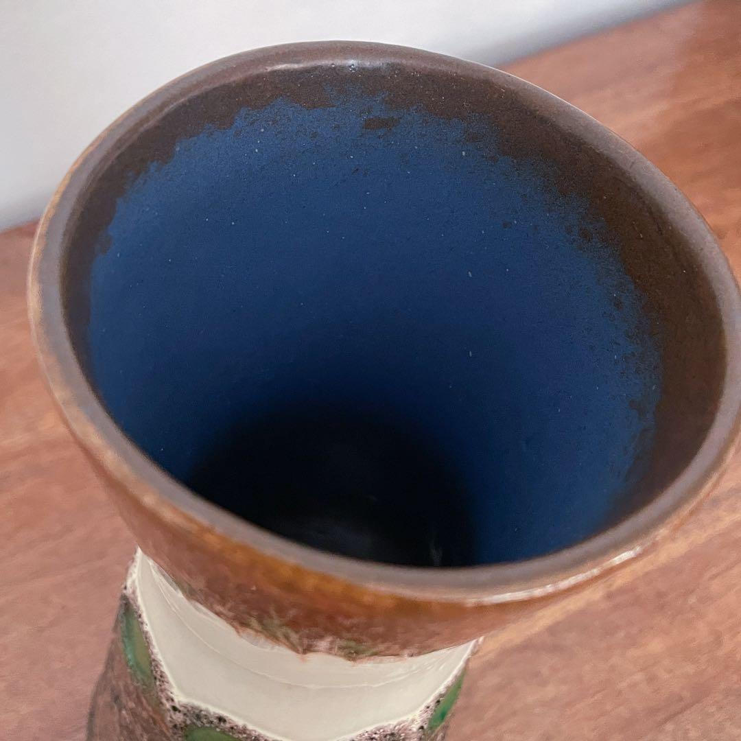 【東ドイツ Strehla大きな花瓶】fat lavaミッドセンチュリー 297