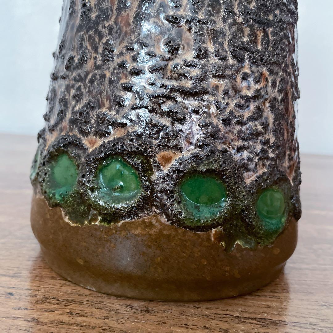 【東ドイツ Strehla大きな花瓶】fat lavaミッドセンチュリー 297