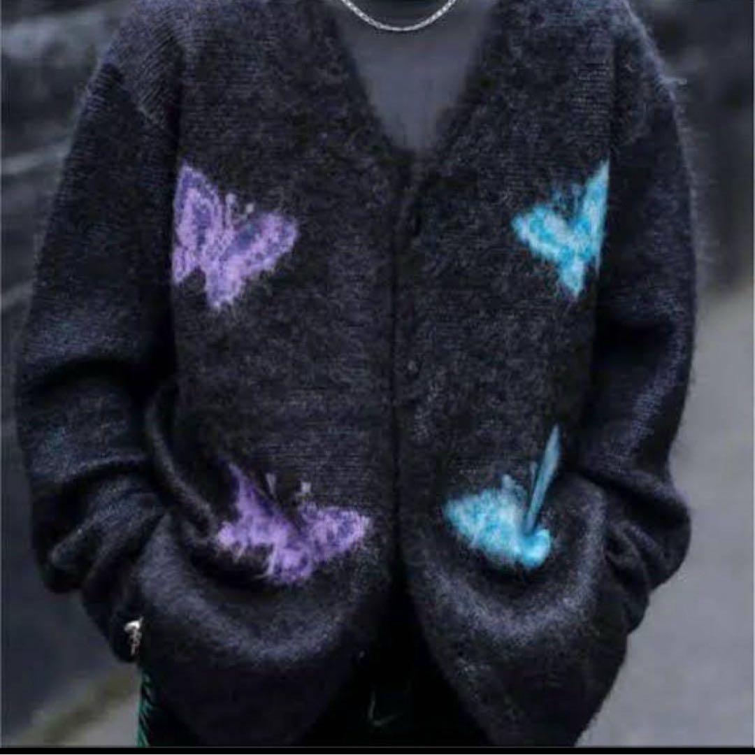 needles studious 別注　モヘア　カーディガン　ブラック　パピヨン