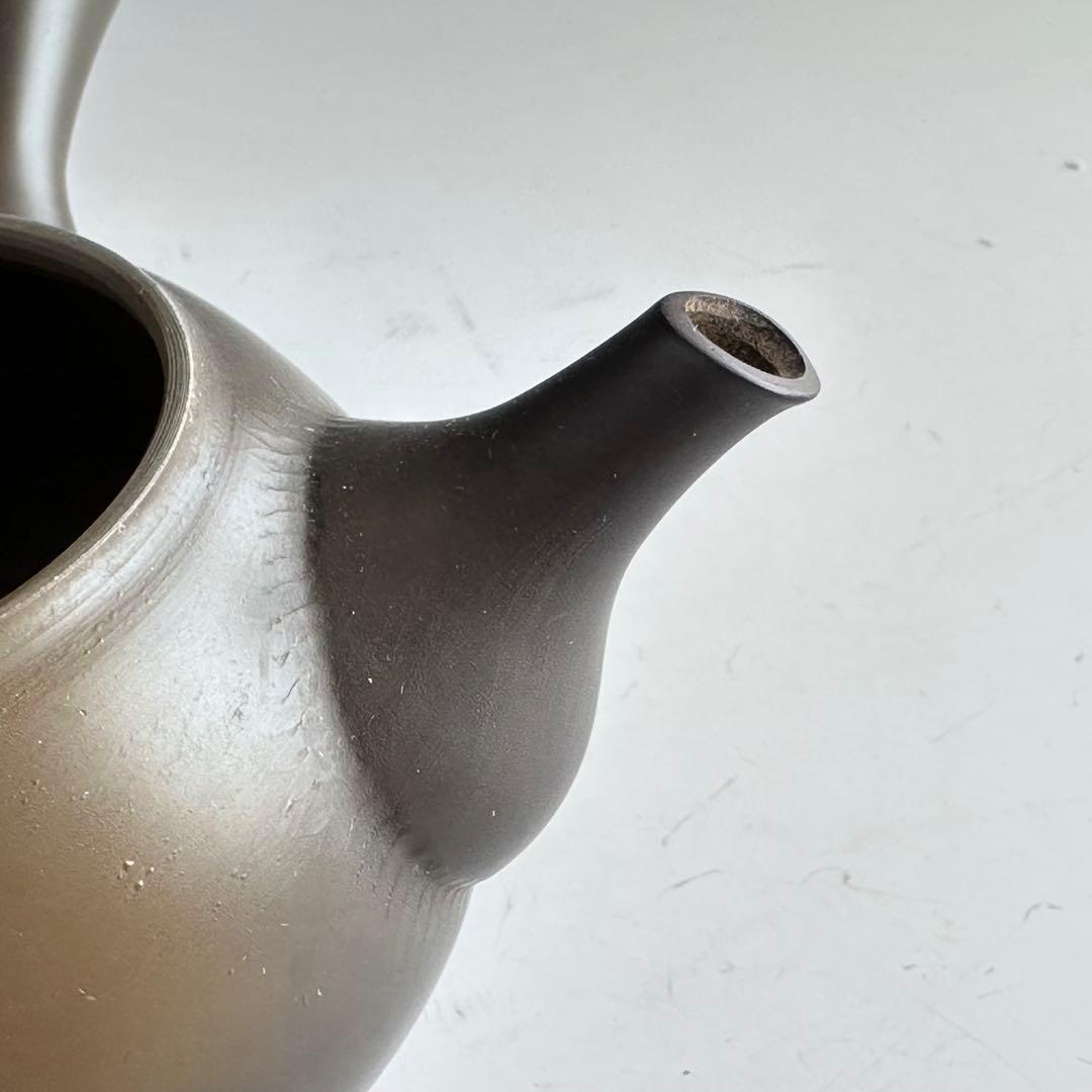 煎茶道具　常滑焼　緑泥　蔦彫り　急須　伊藤昭陽　箱無し　工芸品　美術品　茶注