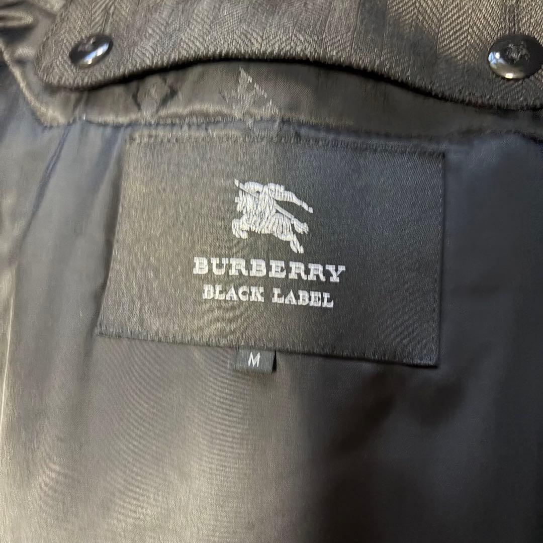 未使用品✨バーバリーブラックレーベル✨トレンチコート ヘリンボーン 黒 M