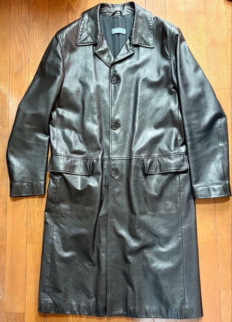 【希少】Ruffo ルッフォ イタリア製 ロングレザーコート 高級本革