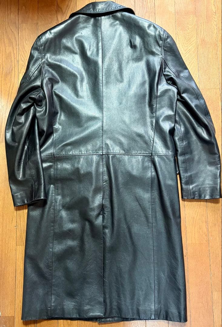 【希少】Ruffo ルッフォ イタリア製 ロングレザーコート 高級本革