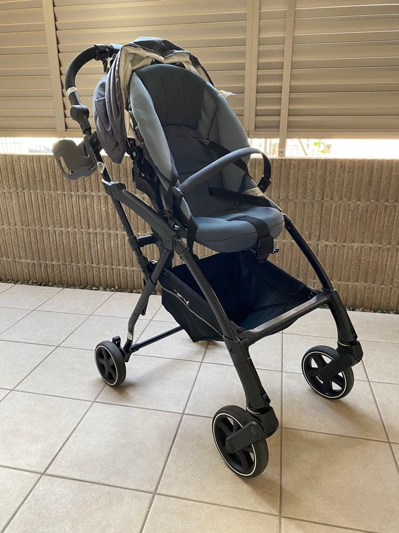 Combi AttO type-L ベビーカー グレーA型 フック ホルダー付