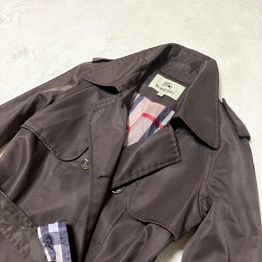 バーバリーロンドン　現行　トレンチコート　裏ノバチェック　ベルト　綿96%