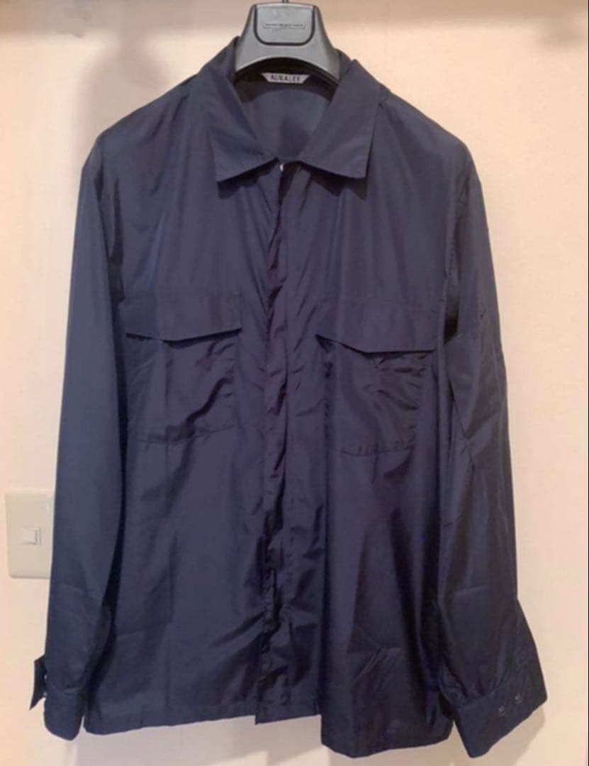 AURALEE　オーラリー　LIGHT NYLON ZIP SHIRTS