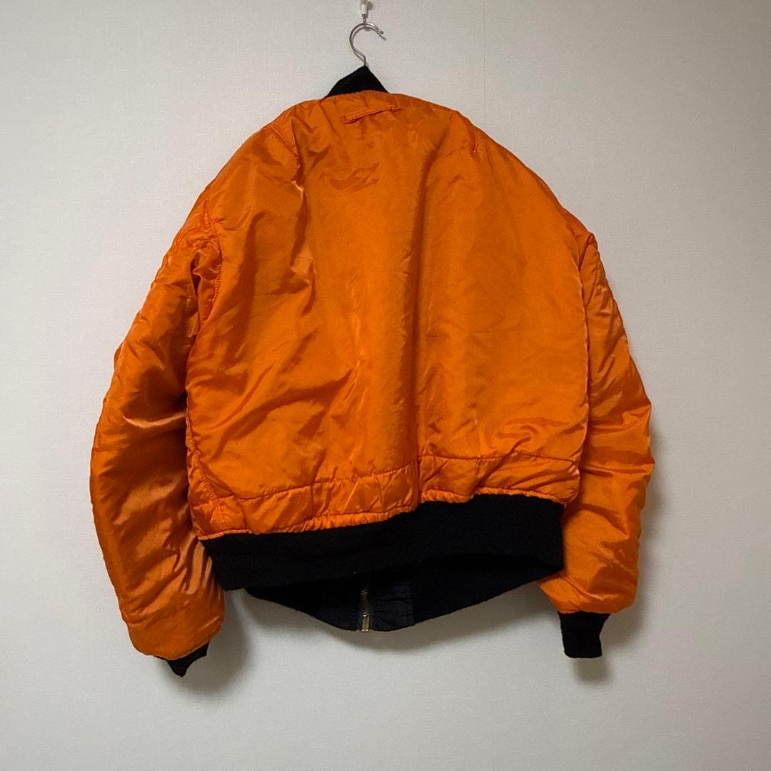 80sUSA製ALPHAアルファMA-1 フライトジャケットXLブラック