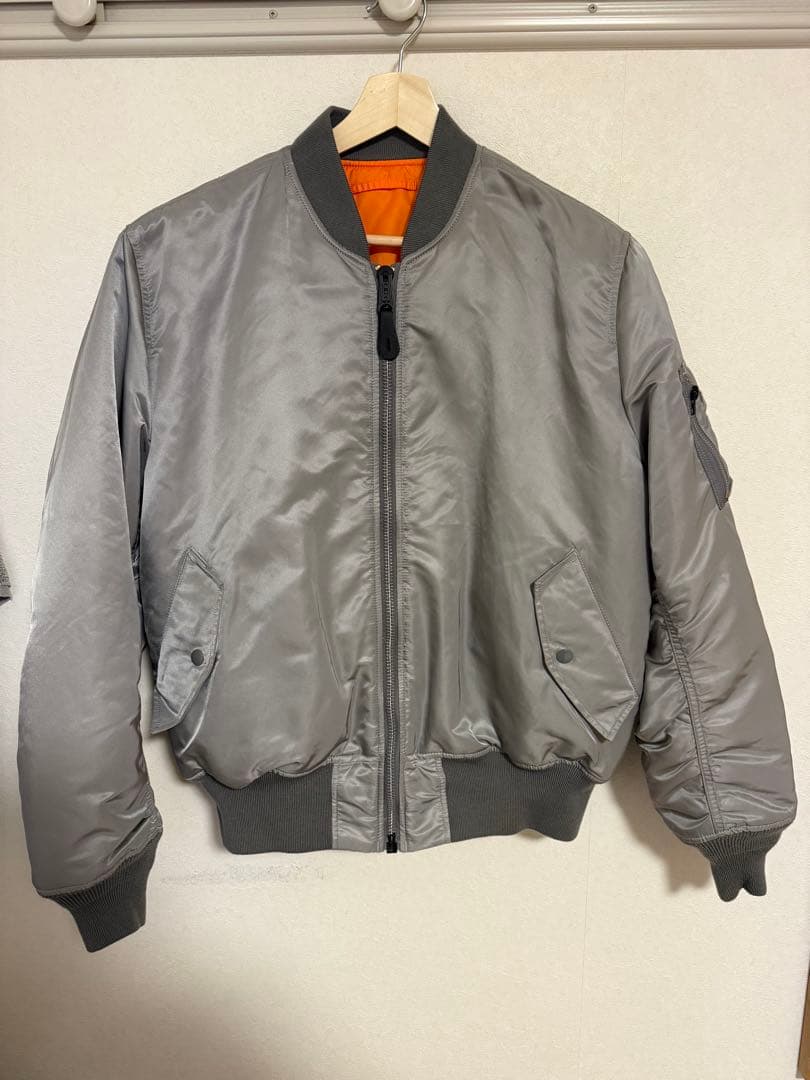 ALPHA MA-1 フライトジャケット Japanスペック シルバー L