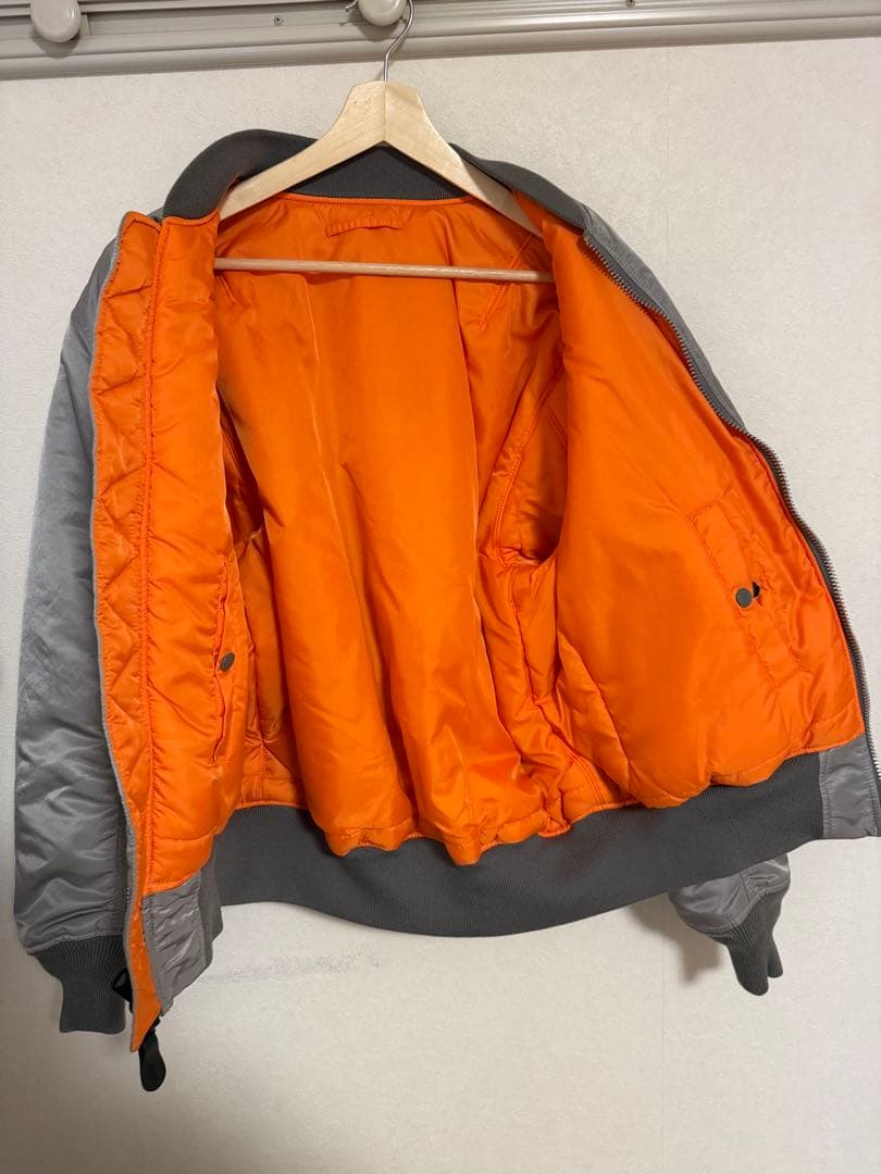 ALPHA MA-1 フライトジャケット Japanスペック シルバー L