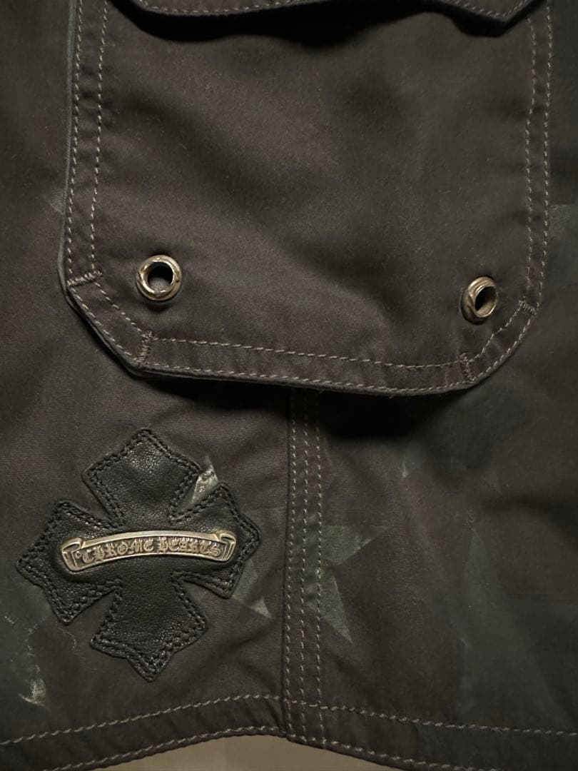 クロムハーツSurf Pants スタープリント柄クロスパッチ ブラック 29