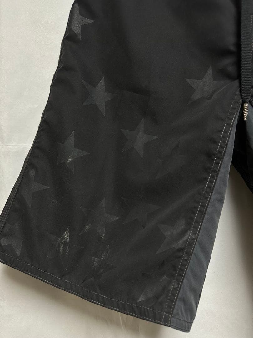 クロムハーツSurf Pants スタープリント柄クロスパッチ ブラック 29